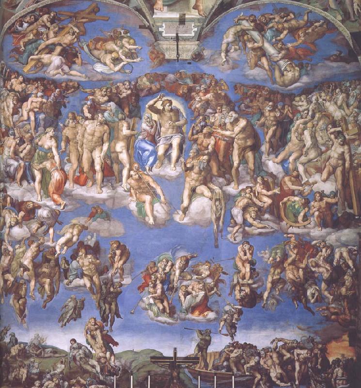 Michelangelo Buonarroti den yttersta domen, sixinska kapellt Spain oil painting art